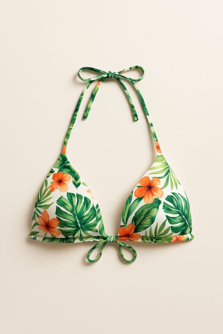 Bikini triangolo imbottito stampa tropicale — Calzedonia Riccione Ceccarini
