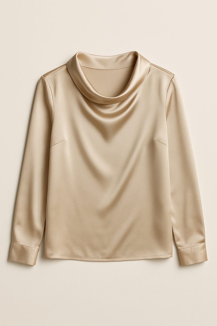 Camicia in raso con collo morbido — Ale Abbigliamento