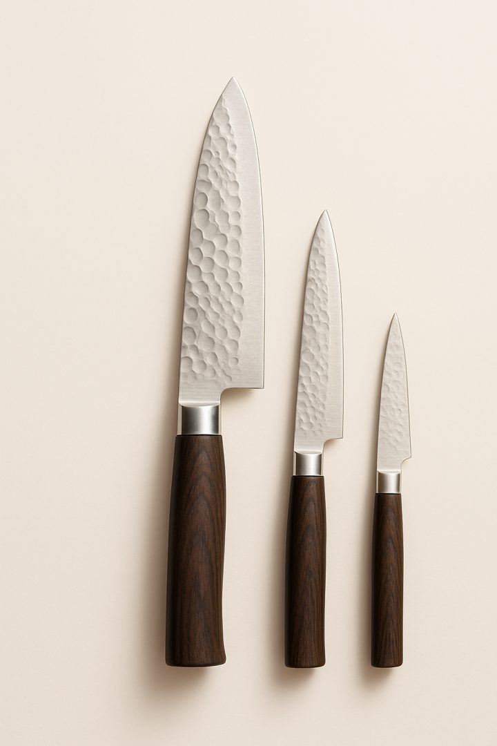 Set 3 coltelli da cucina in acciaio giapponese — Kasanova