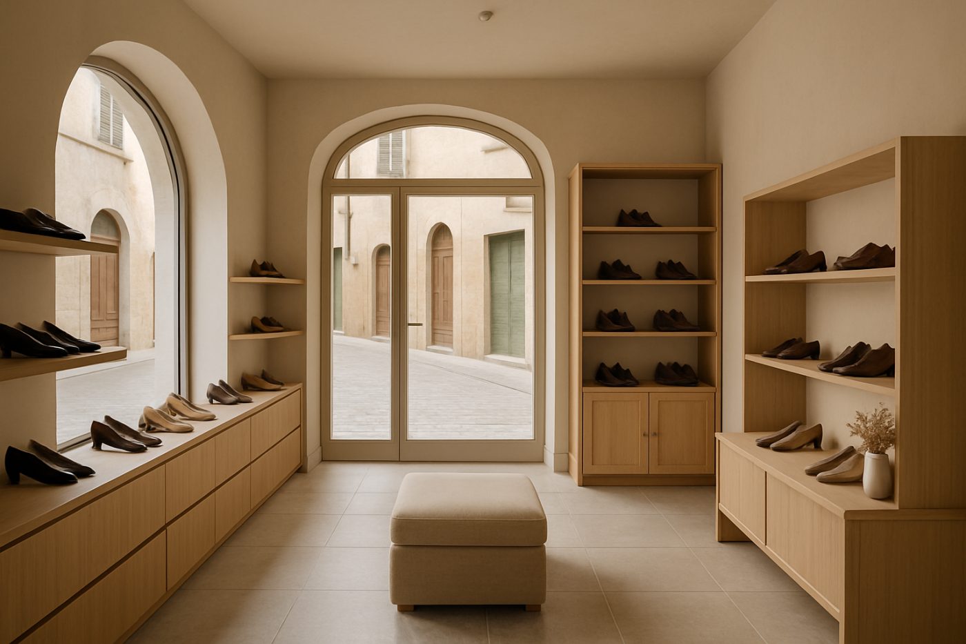 La vetrina di Donati Shoes a Fano