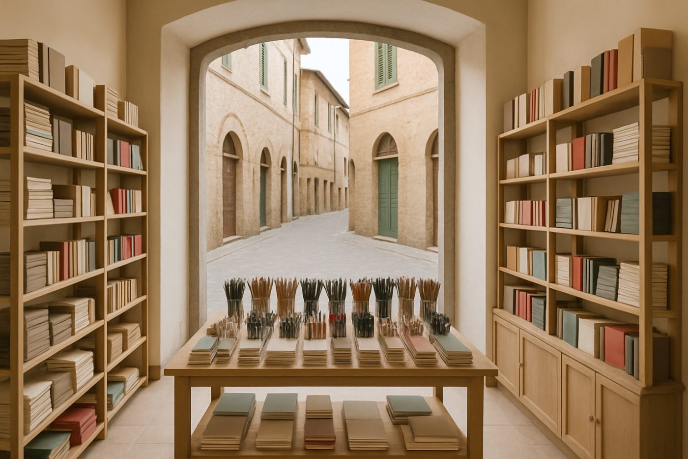La vetrina di Cartolibreria Domus a Fano